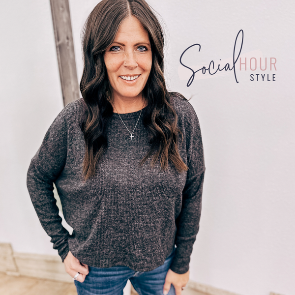 Ribbed Dolman Sweater - Social Hour Style